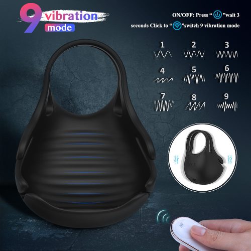 Mighty Max Vibrating Testicle Stimulator and Cock Ring With Remote Adult Luxury