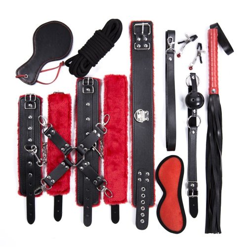 Erotics Red Hot Bondage 10 Piece Set Adult Luxury