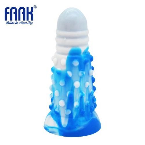 FAAK SILICONE DILDO (Blue and White) Adult Luxury