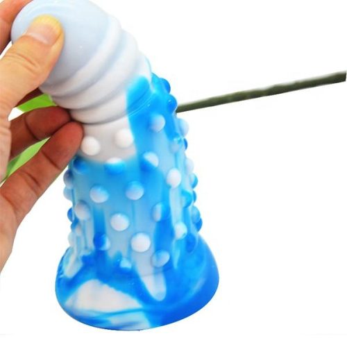 FAAK SILICONE DILDO (Blue and White) Adult Luxury