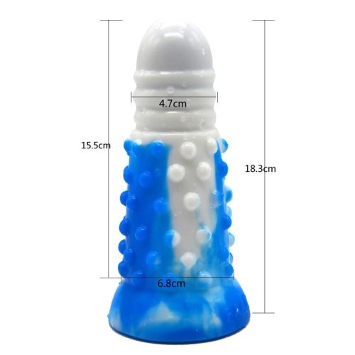 FAAK SILICONE DILDO (Blue and White) Adult Luxury