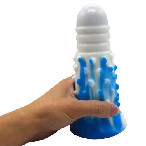 FAAK SILICONE DILDO (Blue and White) Adult Luxury