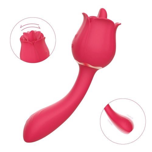 Rose Licking Vibrator Sex Toy For Women Adult Luxury