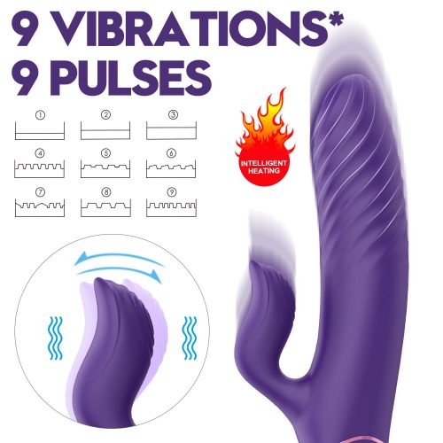 Luxury Thrusting Pro® Silent Heating Thrusting Vibrator (Purple) Adult Luxury