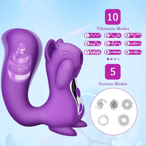 10 Powerful Handheld Squirrels G-Point Vibration Clítoris Personal Suction Waterproof Vacuum Massager, Female Entertainment Toy Adult Luxury